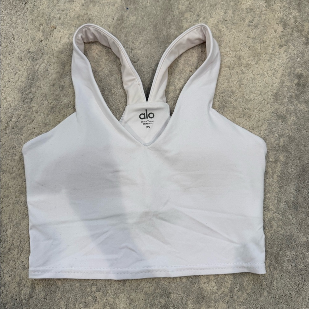 ALO Yoga White Sports Bra size XS